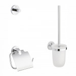 40407001 Essentials Набор аксессуаров 3 в 1, крючок, щетка для унитаза, держатель туалетной бумаги