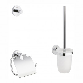 40407001 Essentials Набор аксессуаров 3 в 1, крючок, щетка для унитаза, держатель туалетной бумаги