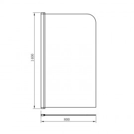 FEN0794 QUEST Шторка стеклянная на ванну, реверсионная, 1400х800 стекло прозрачное