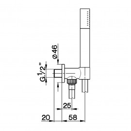 15012140B ART Душевой набор, черный матовый