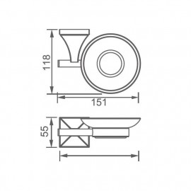 6020151 CLASSIC Мыльница с держателем