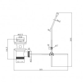 47565162 UNIVERSAL Смеситель для раковины
