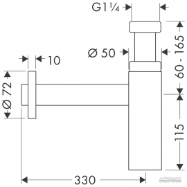 52105000 Flowstar S Сифон д/раковины
