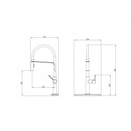 56110B LAGUNA Смеситель д/кухни, черный матовый