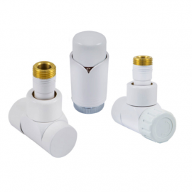 603700061 Z1 Угловой комплект термостатической арматуры, цвет белый