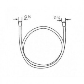 610718700 Suparaflex matt black Душевой шланг-1,25m