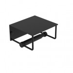 7040120B UP Держатель туал. бумаги, с крышкой, черный матовый