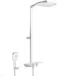 7590-11 ESTETA Душевая система со смесителем и ручным душем, хром/белый