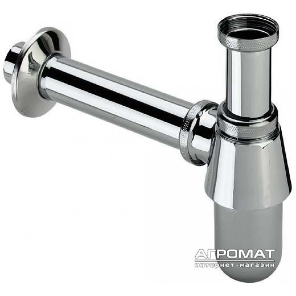 100674 Сифон д/дон.клапана, хром