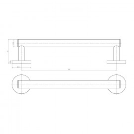 2110856A Hotel Line Поручень д/ванны, хром