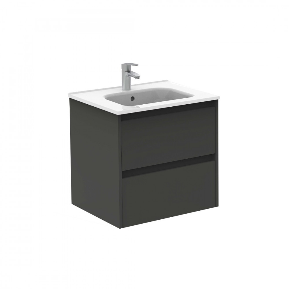 C0074265 Sansa Комплект меблів: тумба+раковина+дзеркало 60см, антрацит