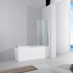 FEN0794P QUEST Шторка стеклянная на ванну, реверсионная, 1400х800 стекло шиншилла