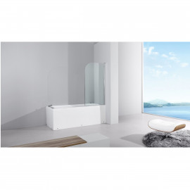 FEN0794 QUEST Шторка стеклянная на ванну, реверсионная, 1400х800 стекло прозрачное