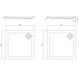 STR1080 FRAME Поддон квадратный 80*80