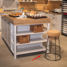 Стілець барний арт. BOUCH.SB.ANSU, база - метал кол. ANTHRACITE, сидіння - корок (2 частини)