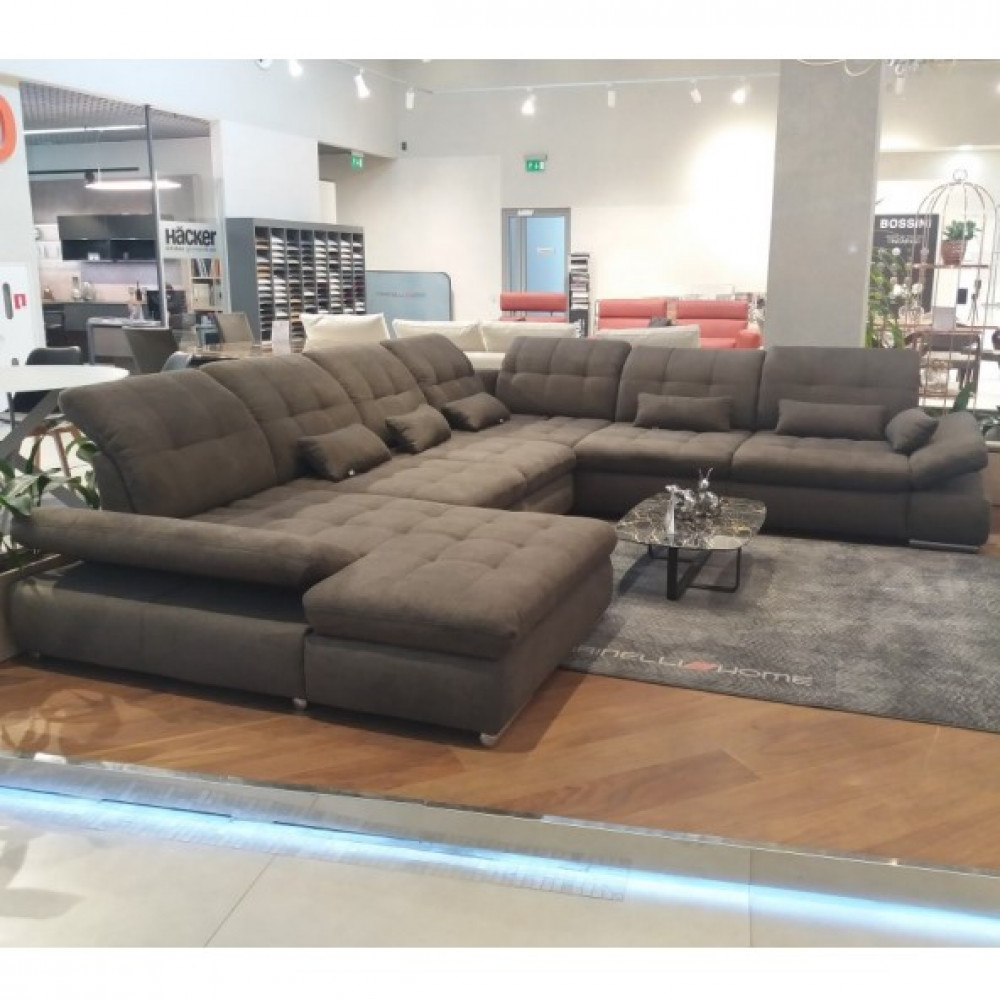 Диван SANTA FE Typ 8141 + 2000 + 5015 + 3300, розмір 190*389*258, тканина Kati mocca (4 частини)