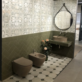 TEV006 01; 00 TEN Подвесной безободочный унитаз, белый глянцевый