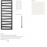 WLZIG083050K916E8TS1D Рушникосушка електрична Terma ZIGZAG 835*500 , колір Ral 9016 (білий глянець), підключення E8, Split 300 W