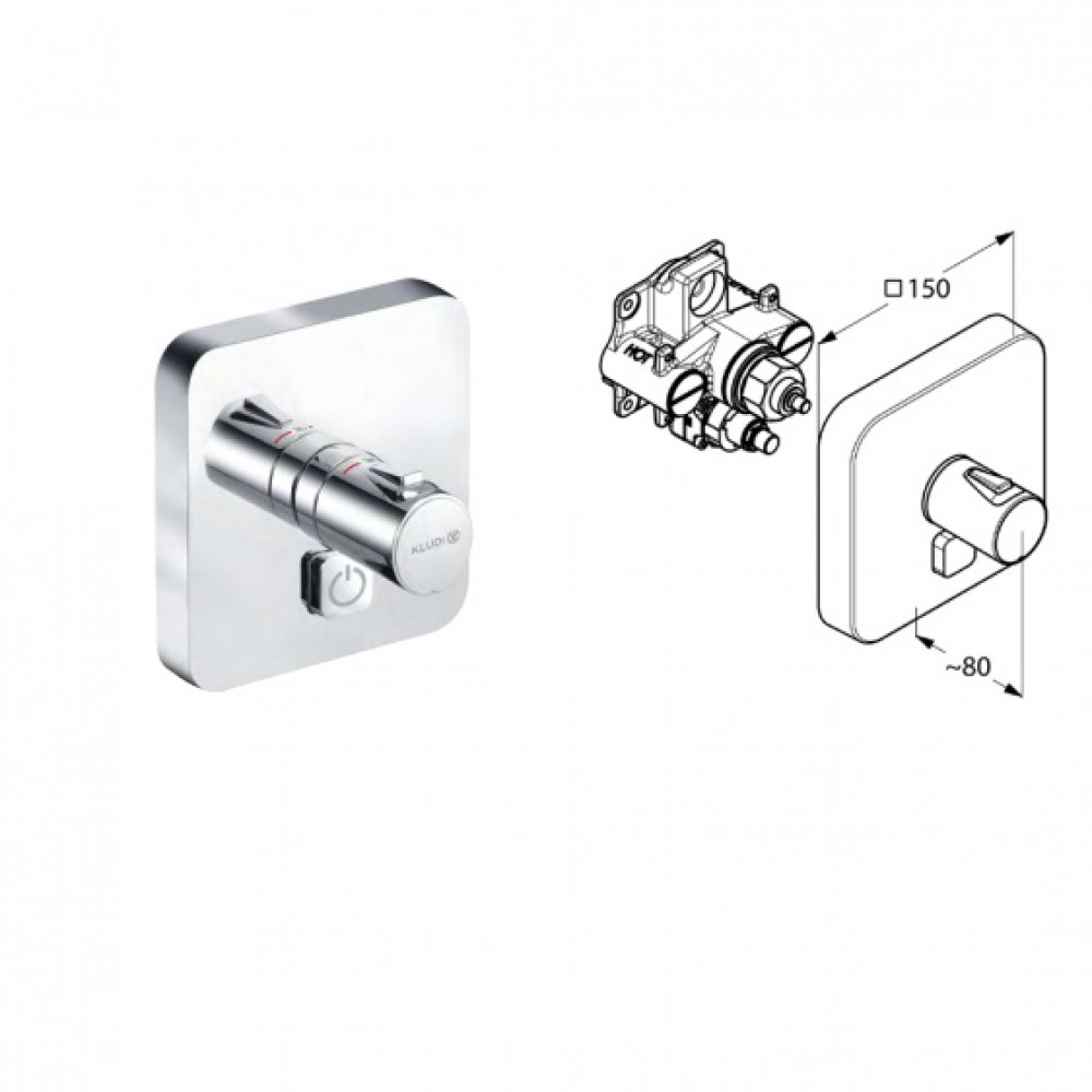 388030538 Push Наружная часть термостата д/душа