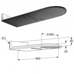 648808700 A-QA 2S matt black Верхний душ-250