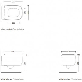 FGCW03 FLAG Крышка для унитаза с soft-close петлями и quick-release функцией, GRAFITE