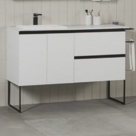 C0071888 STRUCTURE Тумба 90см, біла + тримач рушників (2пак)