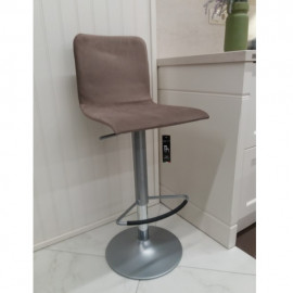 Стілець барний арт. JUDE.R.SG4.AS.K/1, база Satinated Aluminium, тканина ф-ки Cattelan B201 (2  частини)