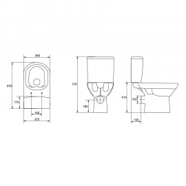 CITY 010 3/5л  Компакт 540 + крышка Soft close дюропл.