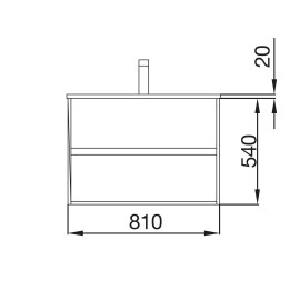 85047  NOJA Комплект меблів тумба+раковина 80см, сірий мат