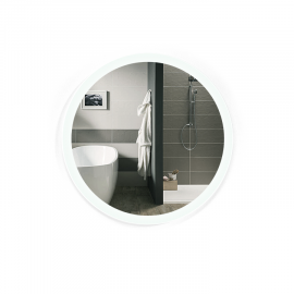 Дзеркало   AQUA  , кругле, скло стандарт 4 мм., з підсвіткою вмикач сенсор MULTI TOUCH dimmer по центру, 800х800