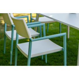 Стул SALTA, бирюзово-белый