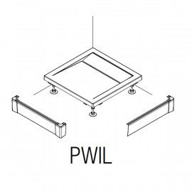 PWIL09009004 MARBLEMATE/TRACY/ILA L-Панель д/поддона 900х900