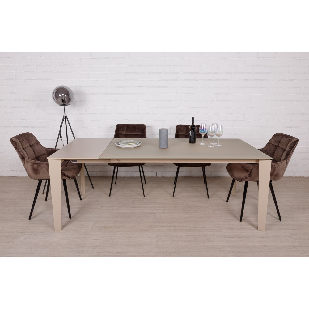 Стол обеденный LIVERPOOL, капучино глянец