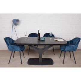 Стол обеденный VULCAN oval, черный