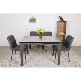 Стол обеденный ALTA, серый глянец