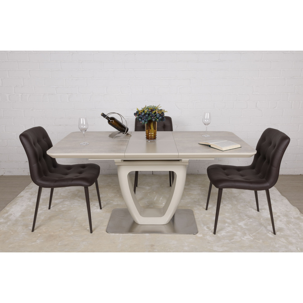 Стол обеденный TORONTO NEW, керамика бежевый