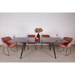 Стол обеденный ONTARIO, коричневый глянец