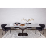 Стол обеденный VULCAN oval, белый глянец