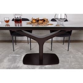 Стол обеденный VULCAN oval, белый глянец