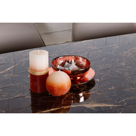 Стол обеденный VULCAN oval, коричневый глянец