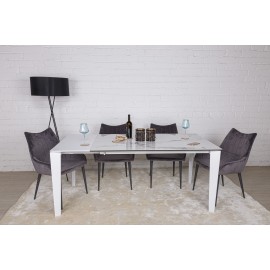 Стол обеденный LIVERPOOL, белый глянец
