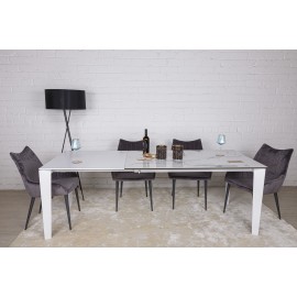 Стол обеденный LIVERPOOL, белый глянец