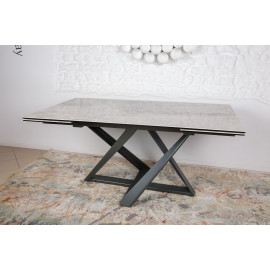 Стол обеденный FLEETWOOD NEW, светло-серый глянец