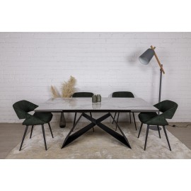 Стол обеденный ALMA, черно-белый