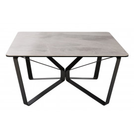Стол журнальный LUTON S, светло-серый глянец