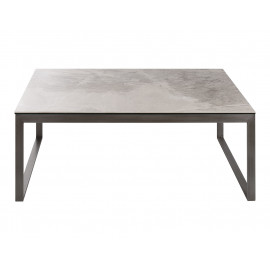 Стол журнальный BRIGHTON R, светло-серый глянец