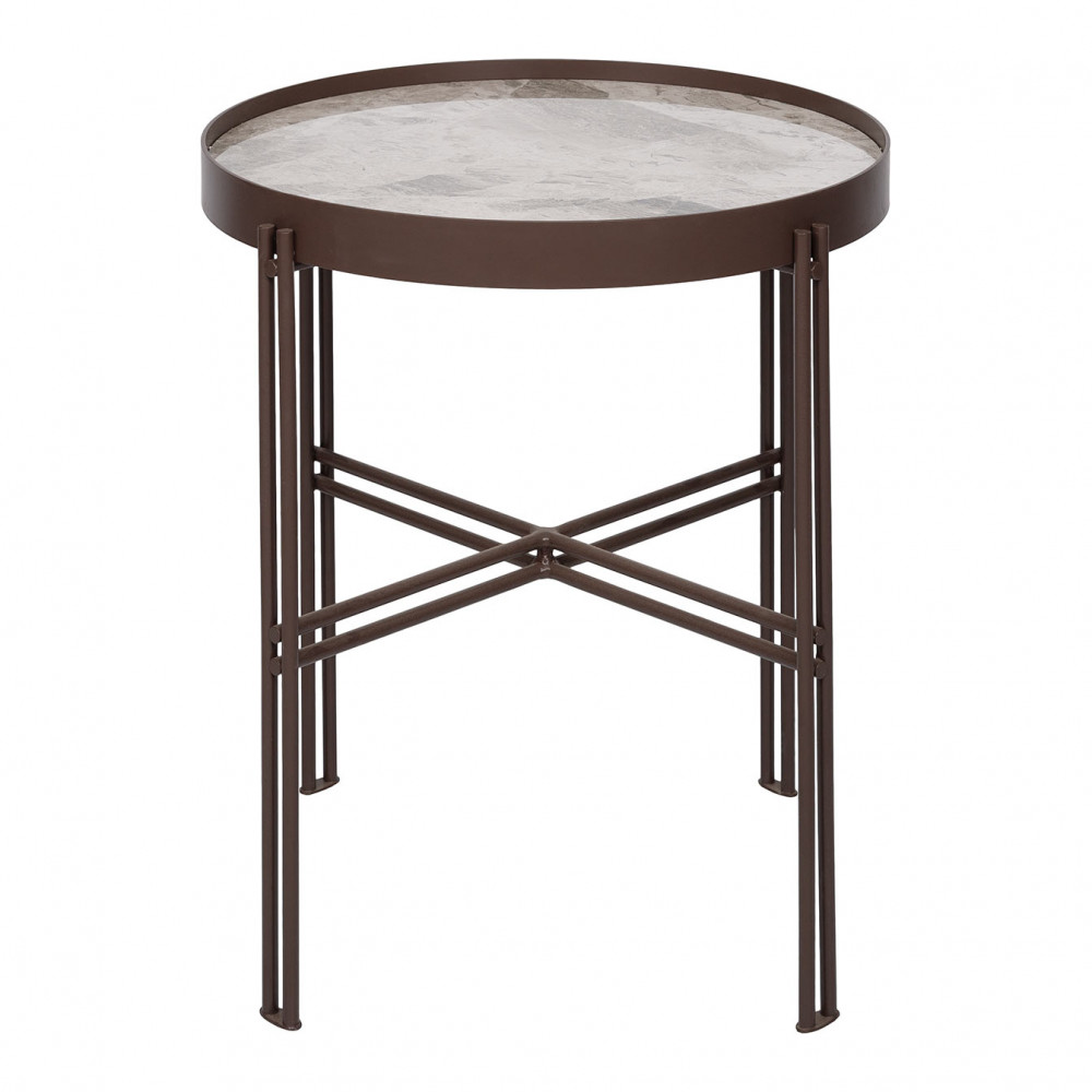 Стол журнальный ETON S, светло-серый глянец