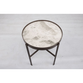 Стол журнальный ETON S, светло-серый глянец