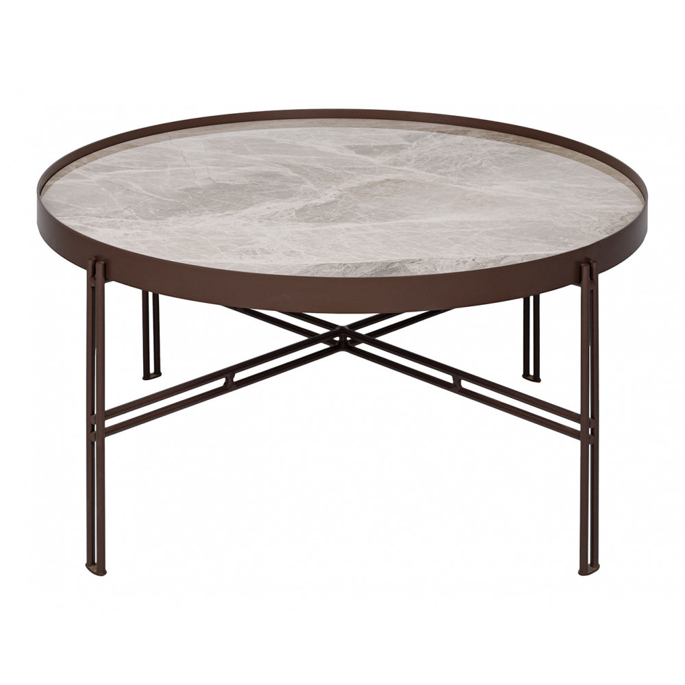 Стол журнальный ETON B, светло-серый глянец